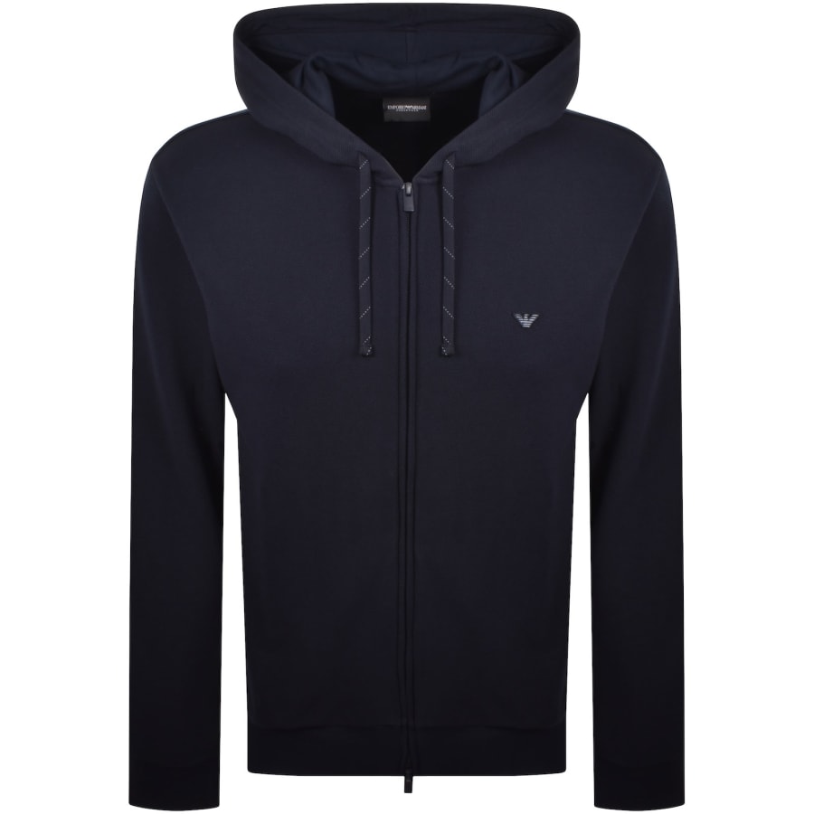 EMPORIO ARMANI ニットパーカー Emporio Armani Loungewear Hoodie Navy | Mainline Menswear us